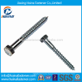 In Stock ASME/ANSI B 18.2.1 Blue Zinc Plated Hex Wood Screws